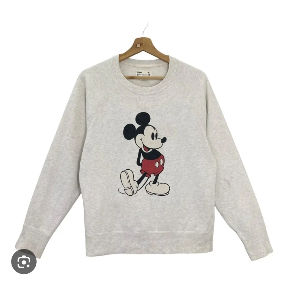 H&M Disney Mickey Mouse Sweater Pullover Grey Size Large